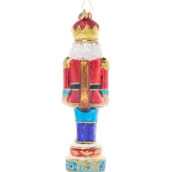 Christopher Radko Royal Elegance Nutcracker Glass Christmas Ornament 1021931 Sale