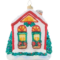 Christopher Radko Santa's Holiday Home Glass Christmas Ornament 1021674 Online