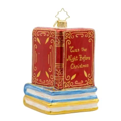 Christopher Radko Santa's Book Nook Glass Christmas Ornament 1021852 Best