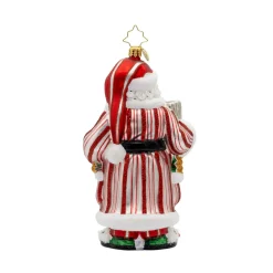 Christopher Radko Santa's Daily News Glass Christmas Ornament 1022489 Hot
