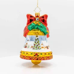 Christopher Radko Scenic Chimes Bell Glass Christmas Ornament 1022101 Hot