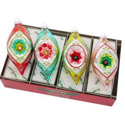 Shiny Brite Christopher Radko Festive Fete 7" Reflector Tulip Christmas Ornaments 4028243 Hot