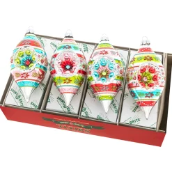 Shiny Brite Christopher Radko Festive Fete 4 Count 7" Reflector Tulips 4028041