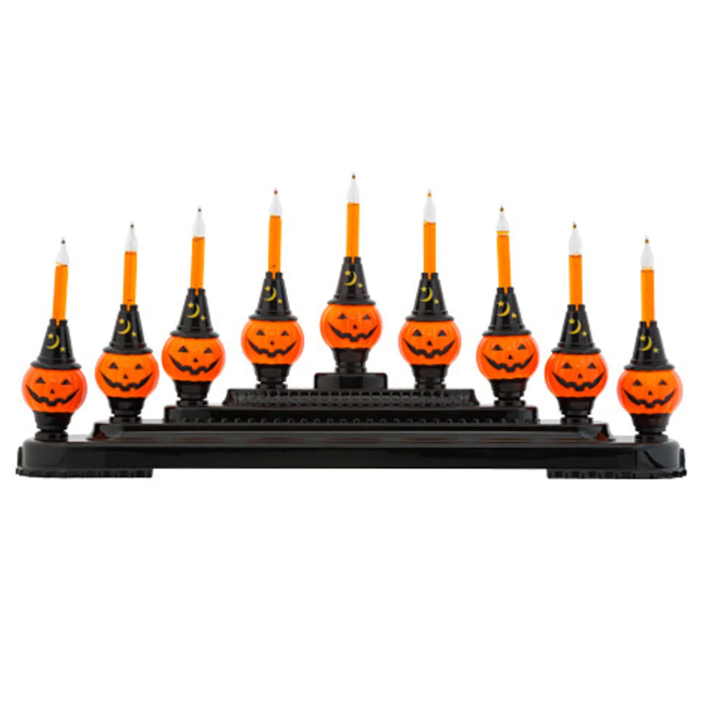 Shiny Brite Christopher Radko Halloween Bubble Bright Pumpkin Light Candolier 4027908 Discount
