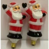 Shiny Brite Christopher Radko Holiday Splendor Santa Bubble Light Candolier Pair Of REPLACEMENT SANTAS Outlet