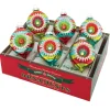 Shiny Brite Christopher Radko Festive Fete 3.25" Decorated Reflector Tulip Christmas Ornaments 4027885 Hot