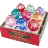 Shiny Brite Christopher Radko Vivid Vintage 2.5" Signature Flocked Round Christmas Ornaments 4028248 Best