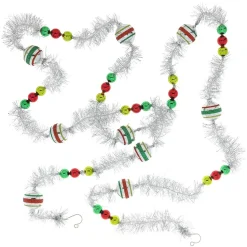 Shiny Brite Christopher Radko Holiday Splendor 7' Tinsel Glass Christmas Tree Garland 4027996 Outlet