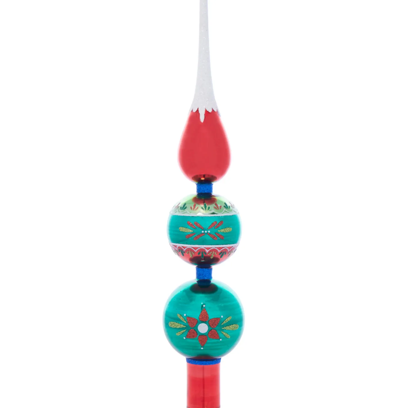 Shiny Brite Christopher Radko Holiday Splendor 15" Holiday Scene Finial Christmas Tree Topper 4028223 Hot