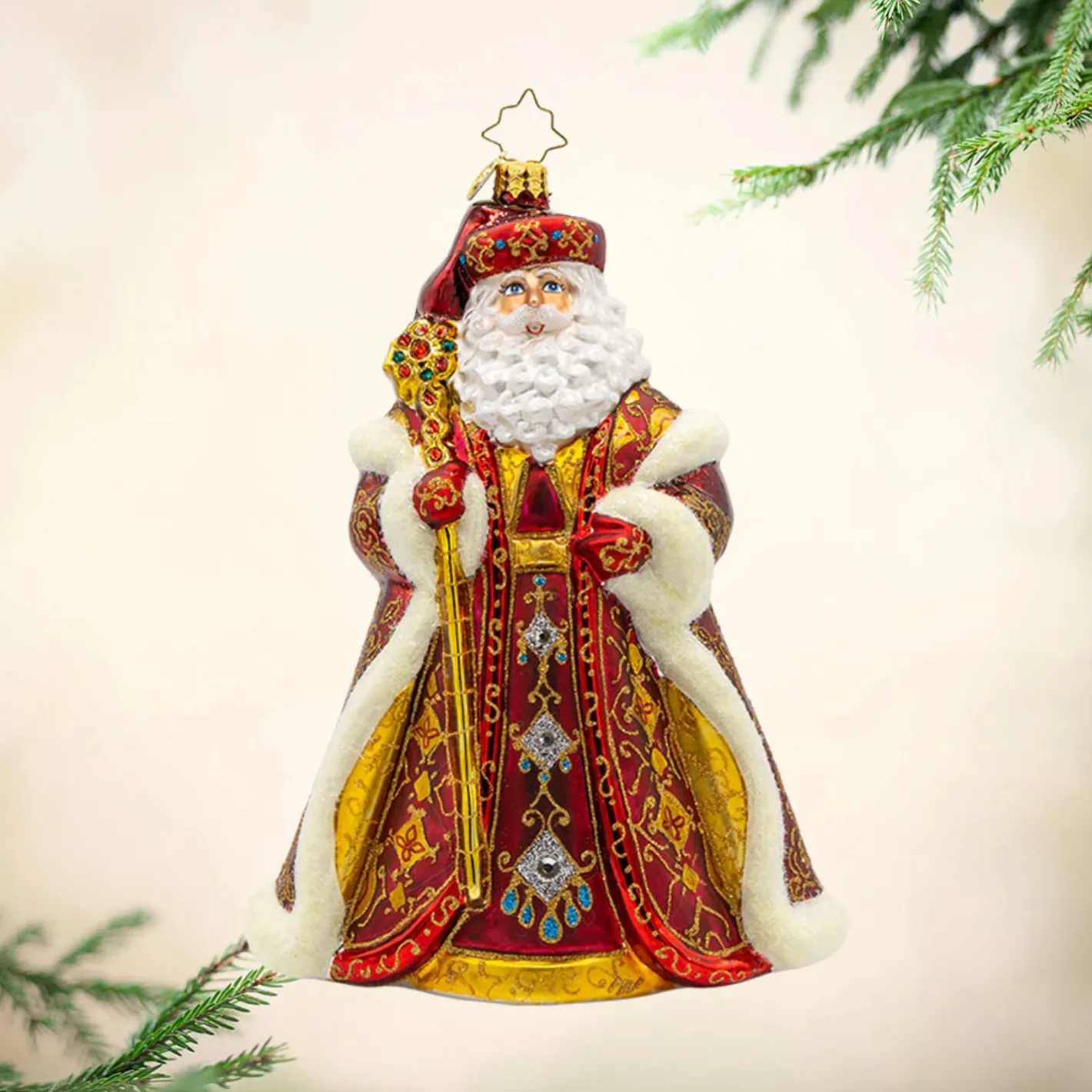 Christopher Radko 40th Anniversary Years In The Making Nick Glass Christmas Ornament 1022533 New