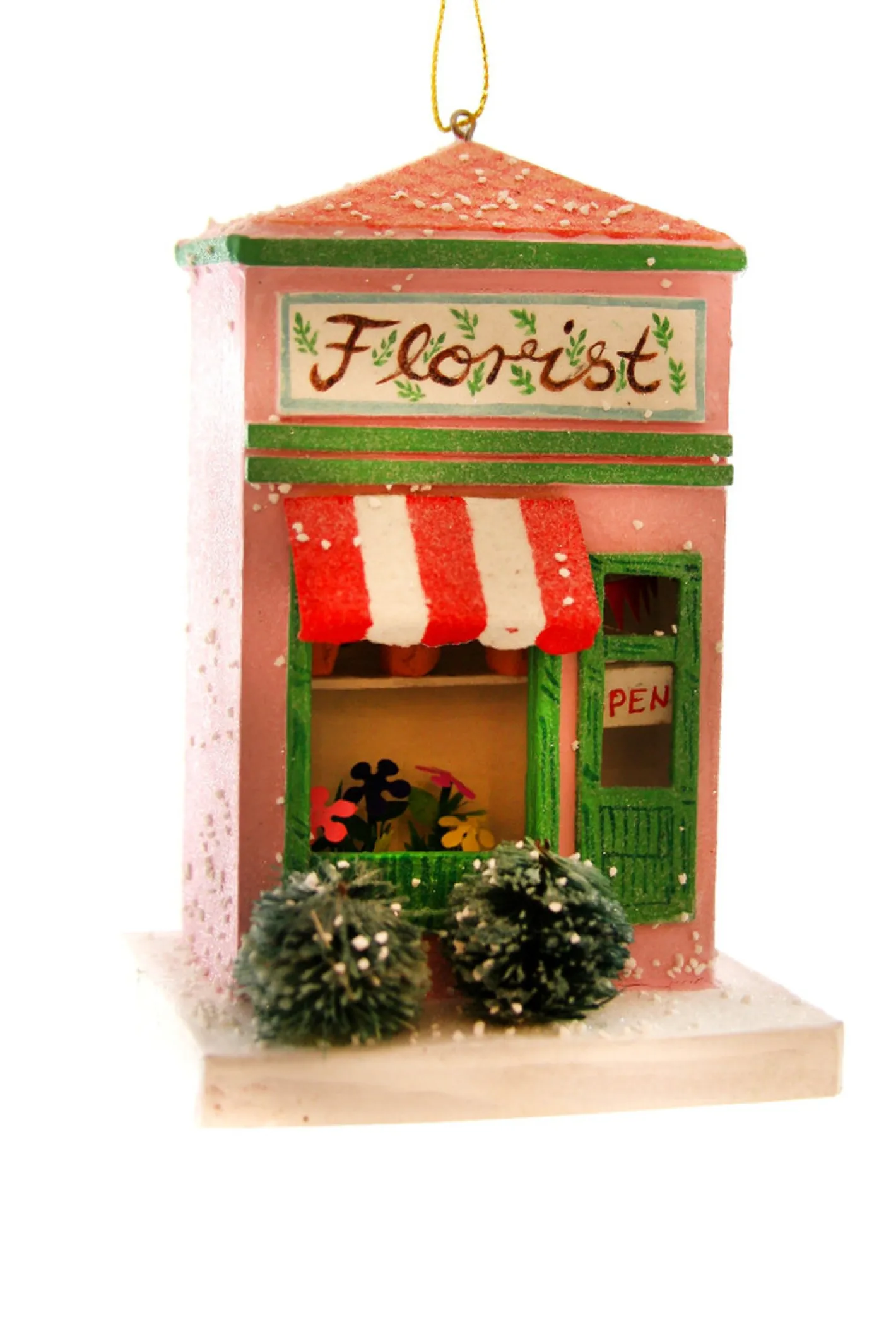 Cody Foster Co Cody Foster 5" Florist Shop Building Christmas Ornament RO-3125-F Discount