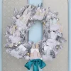 Cody Foster Co Cody Foster 18" Frosted Village Vintage Inspired Putz Christmas House Wreath CD-1965 Discount