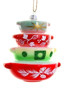 Cody Foster Co Cody Foster 4.5" Holiday Vintage Bakeware Pyrex Glass Christmas Ornament GO-6553 New
