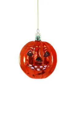 Cody Foster Co Cody Foster 4.5" Jack-o-Lantern Glass Halloween Ornament GO-9077