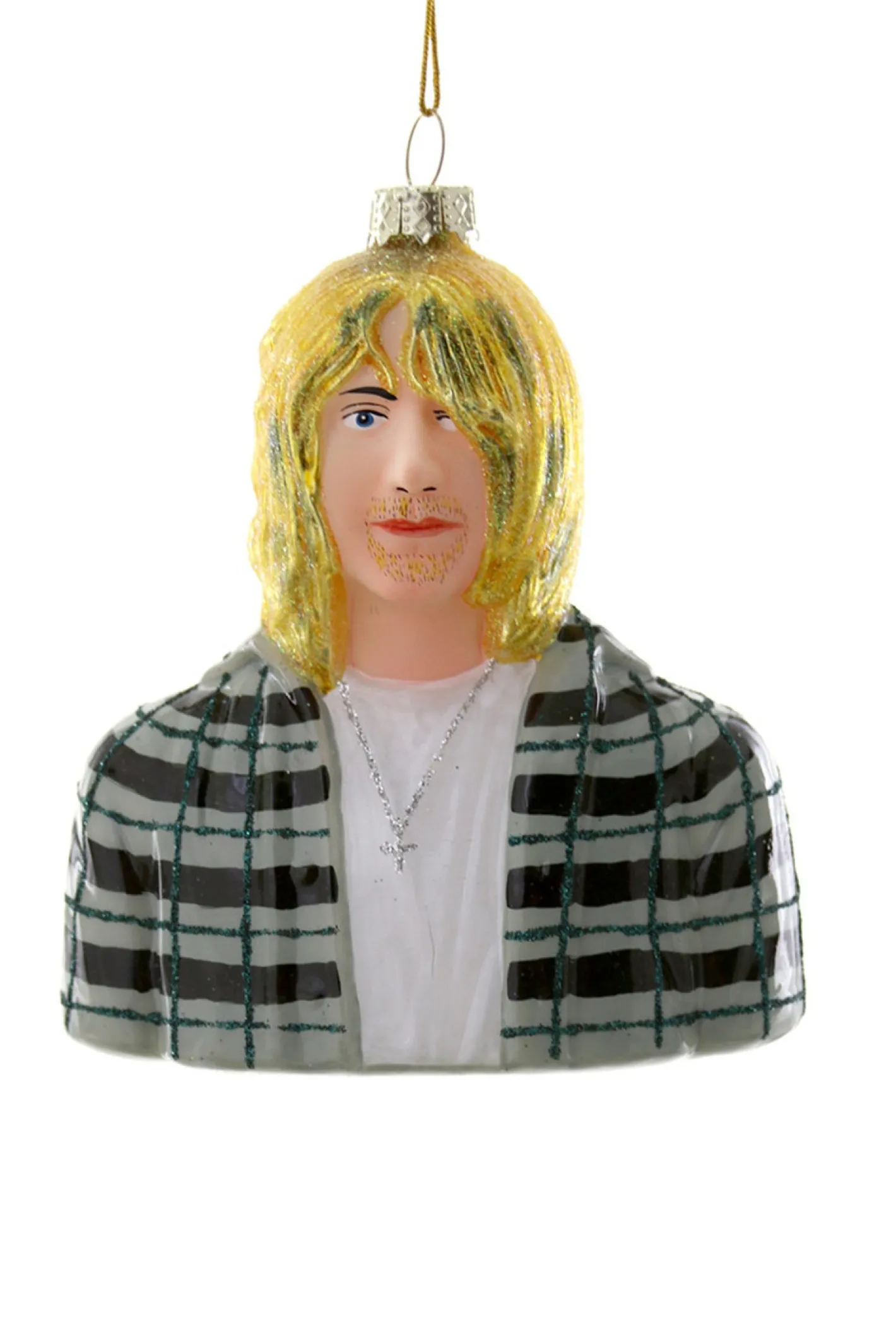 Cody Foster Co Cody Foster 4.75" Kurt Cobain Nirvana Glass Christmas Ornament GO-8069 New