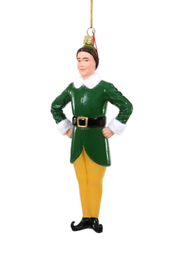 Cody Foster Co Cody Foster 7" Santa's Helper Buddy The Elf Glass Christmas Ornament GO-8728-S Outlet