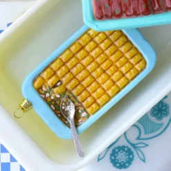 Cody Foster Co Cody Foster 5" Tater Tot Hot Dish Casserole Glass Christmas Ornament GO-8788