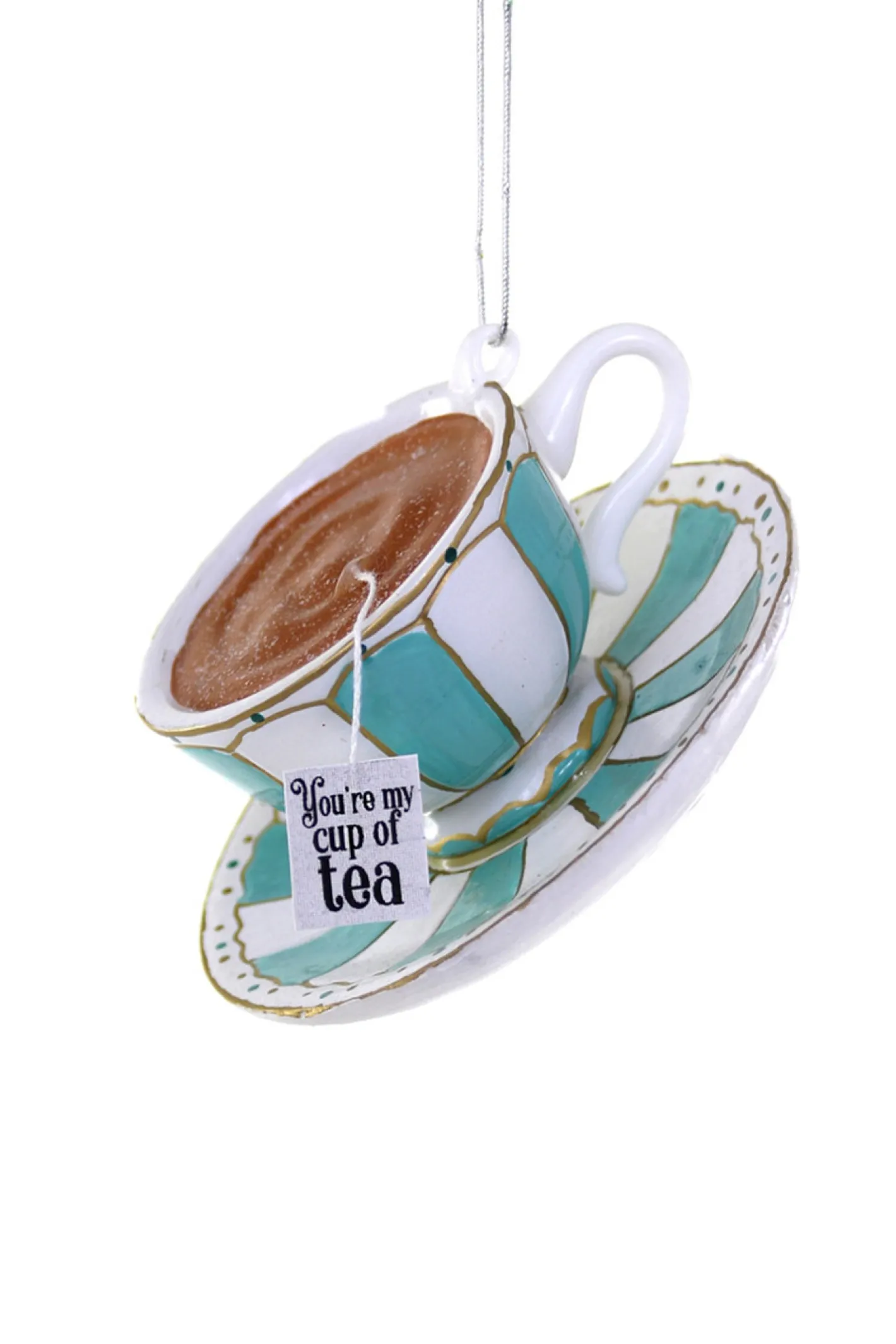 Cody Foster Co Cody Foster 4.5" You're My Cup Of Tea Glass Christmas Ornament GO-9618 Best