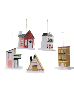 Cody Foster Co Cody Foster Set of 5 Homes for the Holidays Christmas Ornament HOU-323 Outlet