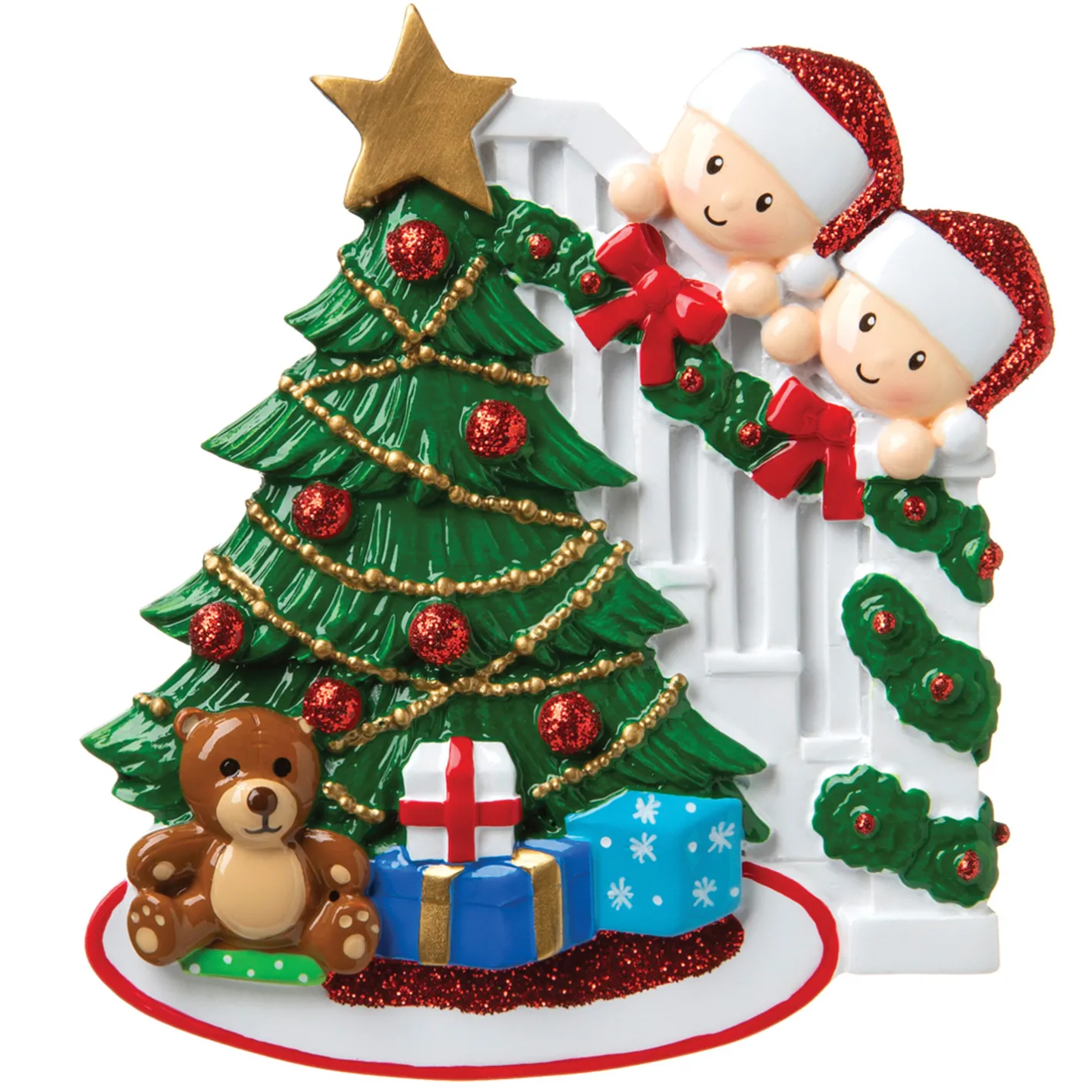 Polar X Couple Around the Christmas Tree Personalized Ornament OR1789-2 Sale