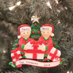 Polar X Couple Opening Presents Personalized Christmas Ornament OR1523-2 Online