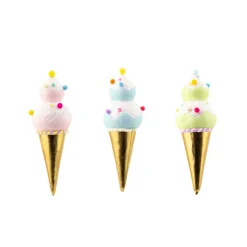 December Diamonds 15" Large Double Scoop Ice Cream Cone Christmas Ornament Best