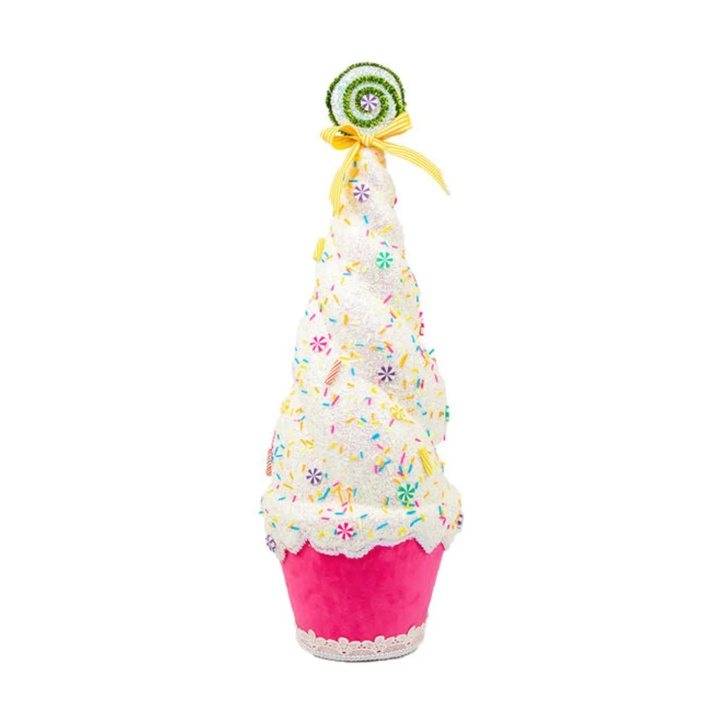 December Diamonds 20" Large Pink Cupcake Tree Christmas Decoration 08-08614 Outlet