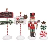Department 56 Christmas Village Peppermint Panache Set of 4 6013618 New