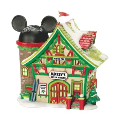 Department 56 Disney Christmas Village Mickey's Ski and Skate Building 811263 Clearance