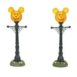 Department 56 Disney's Halloween Village Mickey's Pumpkintown Street Lights 6007730 Outlet