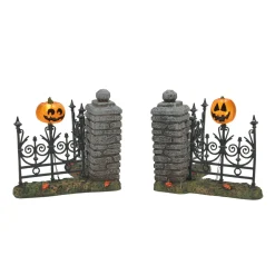 Department 56 Halloween Village Jack Lantern Lit Fence Corners 6007702 Online