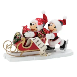 Department 56 Possible Dreams Mickey Mouse and Minnie Fun On Ice Figure 6014775 Outlet