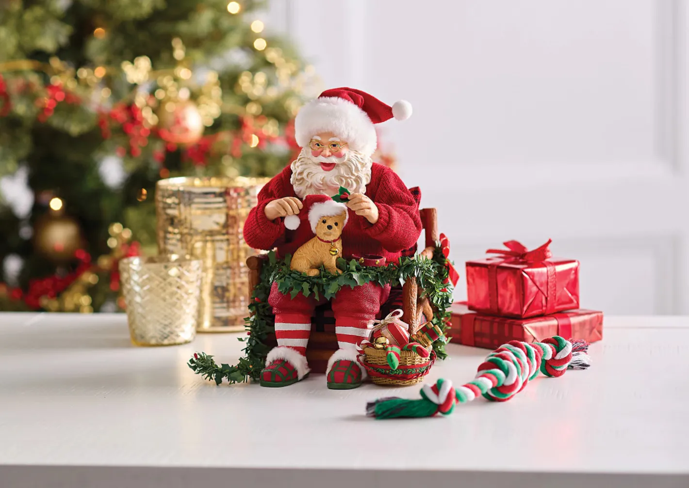 Department 56 Possible Dreams Santa Yappy Holidays Figure 6016214 Clearance