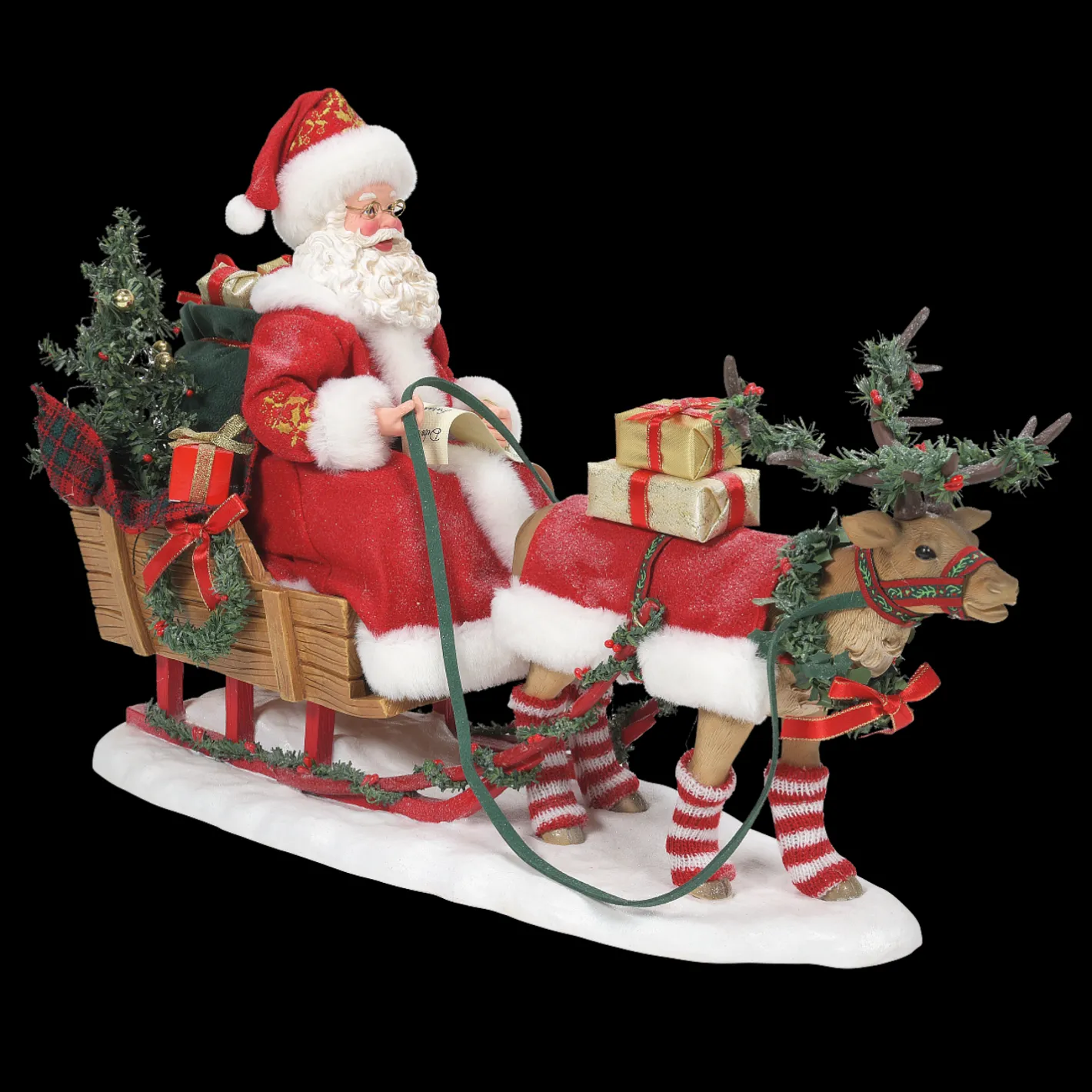 Department 56 Possible Dreams LED Lighted Santa Through the Woods 6010217 New