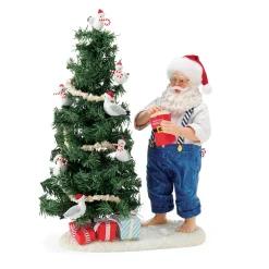 Department 56 Possible Dreams Santa Flocked Seagull Tree Figure 6016148 New