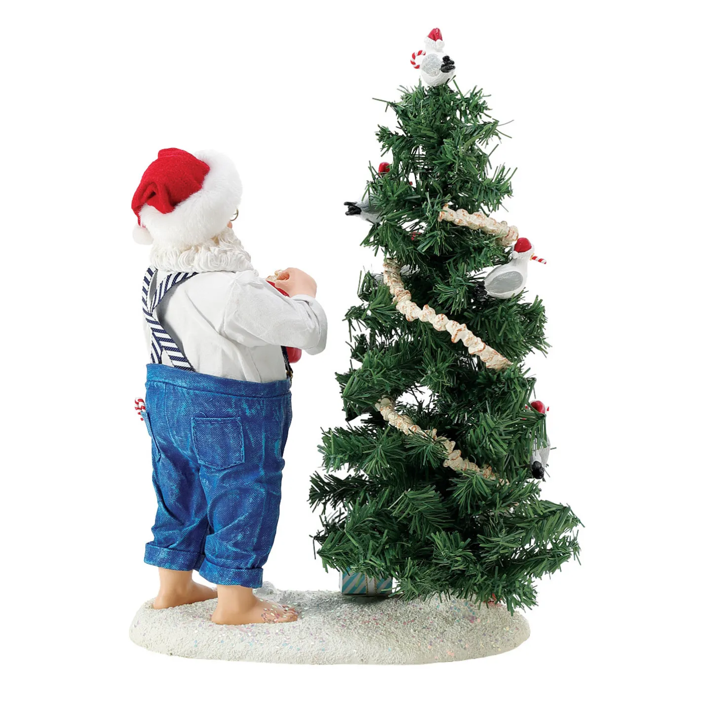 Department 56 Possible Dreams Santa Flocked Seagull Tree Figure 6016148 New