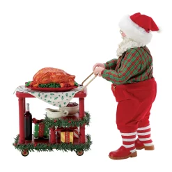 Department 56 Possible Dreams Santa Turkey Dinner Figure 6016445 New