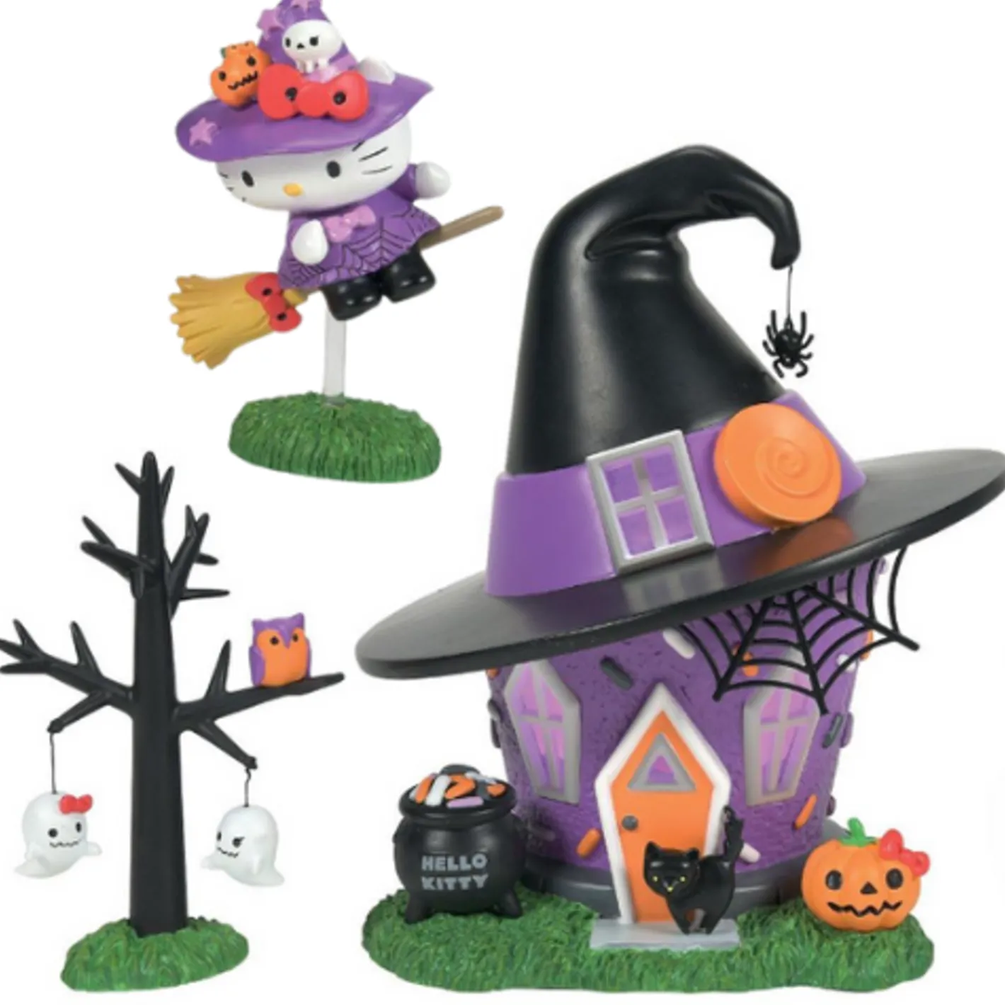 Department 56 Sanrio Hello Kitty Village Hello Kitty's Witch Tower Halloween Building 6014744