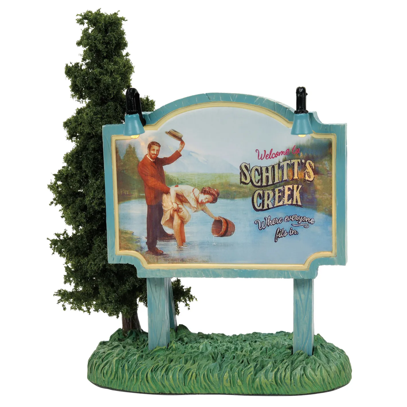 Department 56 Schitt's Creek Village Where Everyone Fits In Sign 6013685 Clearance