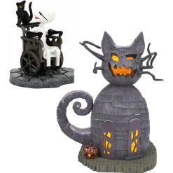 Department 56 The Nightmare Before Christmas New for 2024 Cat House and Dr. Finkelstein Set Outlet