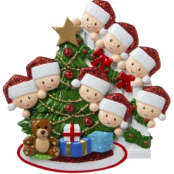 Polar X Family of 8 Around the Christmas Tree Personalized Ornament OR1789-8 Outlet
