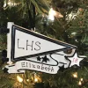 Polar X Glittered Black Sports Pennant Personalized Christmas Ornament OR1558-BK Discount