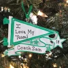 Polar X Glittered Green Sports Pennant Personalized Christmas Ornament OR1558-GR New