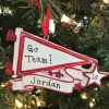 Polar X Glittered Red Sports Pennant Personalized Christmas Ornament OR1558-RD New