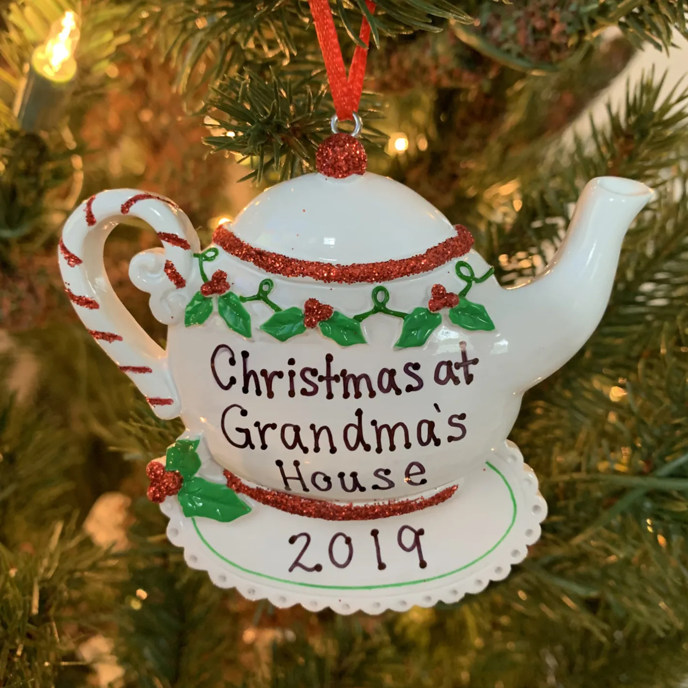 Polar X Grandma's Teapot Personalized Christmas Ornament OR1681 New