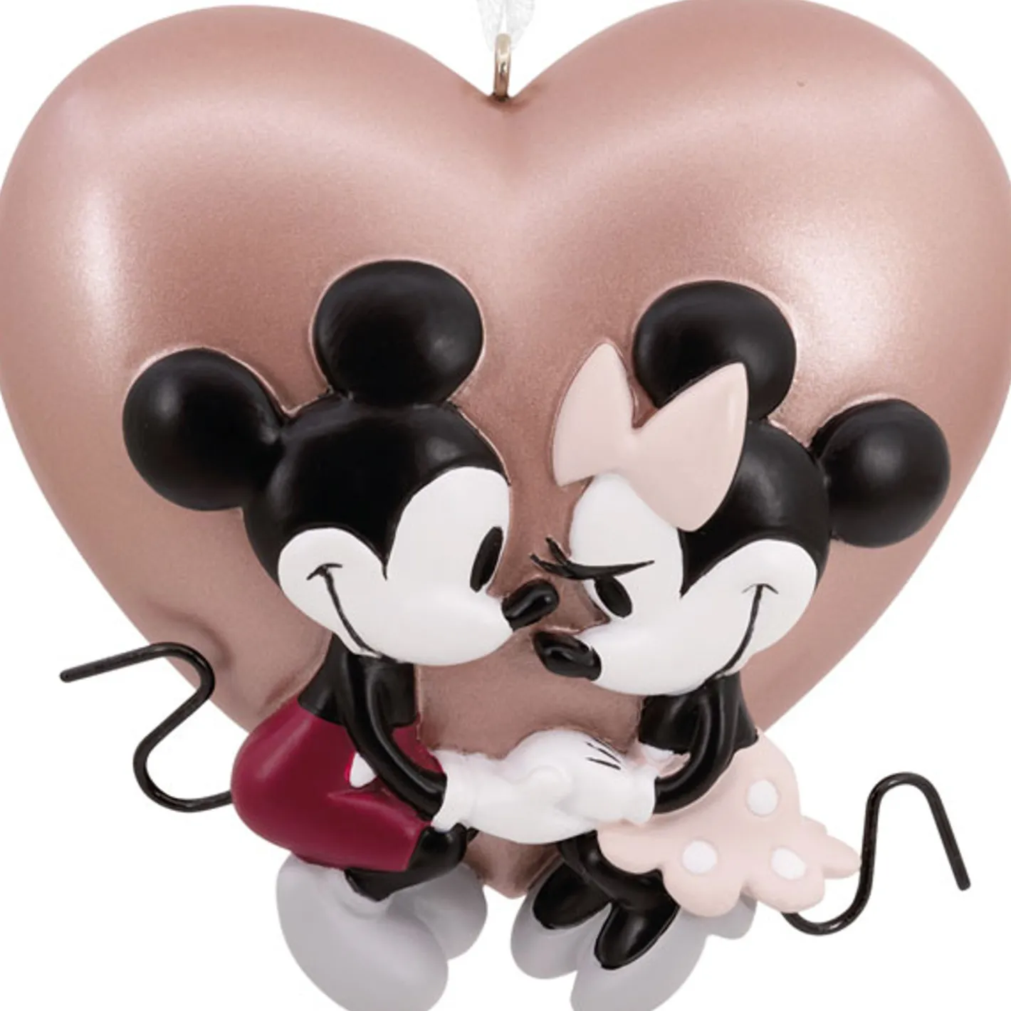 Hallmark 3" Mickey and Minnie Love Personalized Christmas Ornament 3HCM1002 Sale