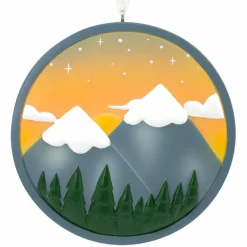 Hallmark 3.4" Mountain Scene Christmas Ornament 1HGO2817 Outlet