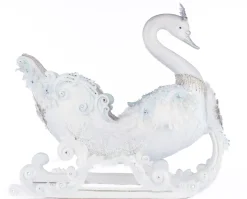 Katherines Collection Katherine's Collection 21" Dazzling Swan Sleigh Christmas Decoration 28-428310 Outlet