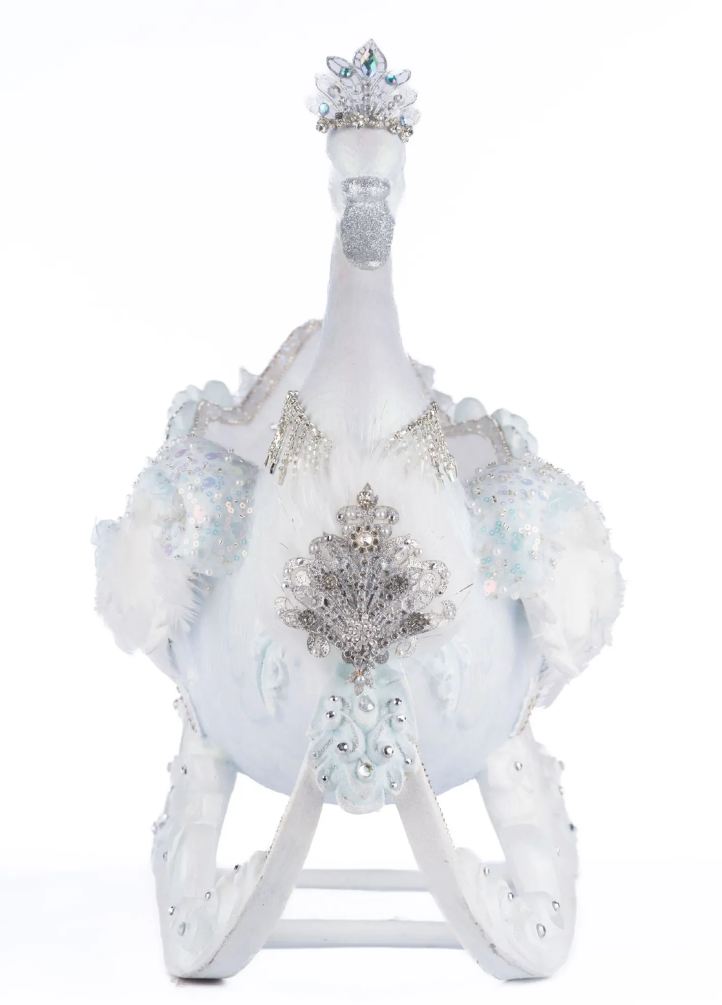 Katherines Collection Katherine's Collection 21" Dazzling Swan Sleigh Christmas Decoration 28-428310 Outlet