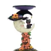 Katherines Collection Katherine's Collection 17" Glow In the Dark Jacks and Cats Moon Halloween Pillar Candle Holder 28-428196 Hot